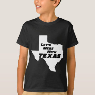 Camiseta Deixe-nos sujar com branco de Texas
