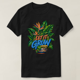 Camiseta Deixe-o Crescer Ave do Paraíso Tropical Botânica