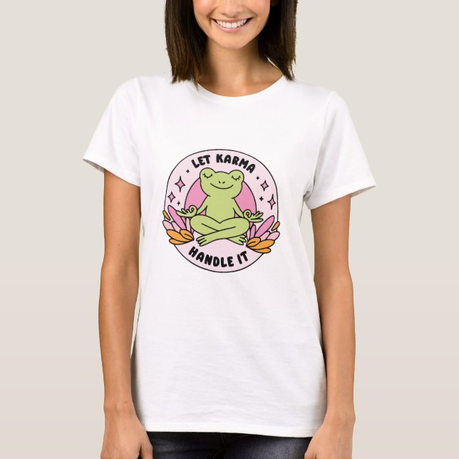 Camiseta Deixe o karma cuidar disso sapo (Frente)