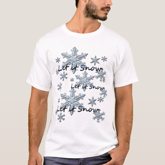 Camiseta Deixe-o nevar branco (Frente)