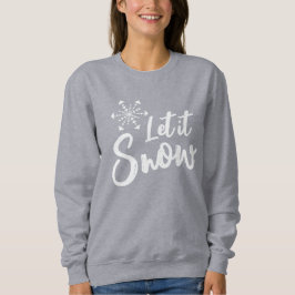 Camiseta Deixe-o nevar Cinza de floco de neve inverno