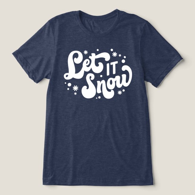 Camiseta Deixe-o nevar Design de inverno (Design frontal)