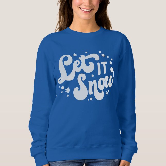 Camiseta Deixe-o nevar Design de inverno (Frente)