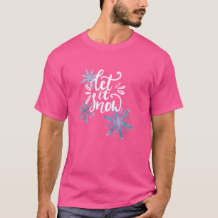 Camiseta Deixe-o nevar Floco de neve Design Winter Wonderla