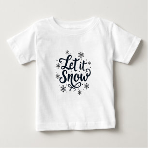 Camiseta Deixe-o nevar floco de neve no inverno Natal