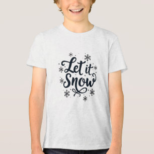 Camiseta Deixe-o nevar floco de neve no inverno Natal