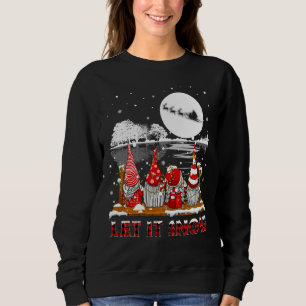 Camiseta Deixe-o nevar Gnomo Xadrez Natal Família M