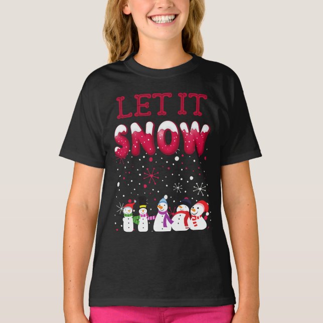 Camiseta Deixe-o nevar - Natal engraçado (Frente)