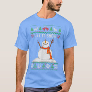Camiseta Deixe-o nevar o Natal Snowman.