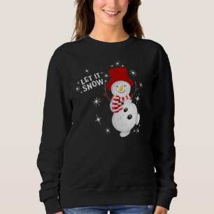 Camiseta Deixe-o nevar, Snowman Sweshirt