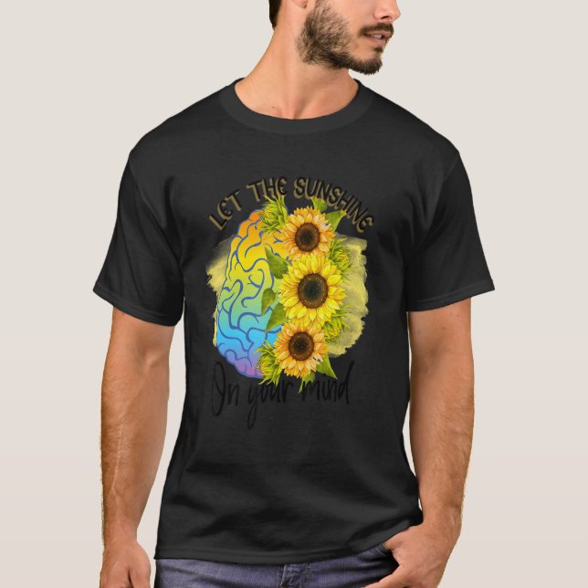 Camiseta Deixe O Sol Abrir Sua Mente Girassol Fofo (Frente)
