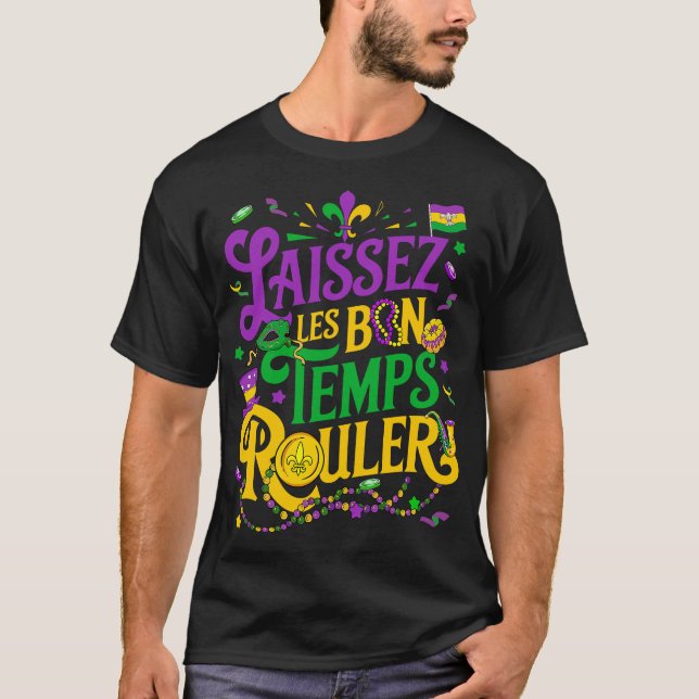 Camiseta Deixe os Bons Tempos Rolar Mardi Gras (Frente)