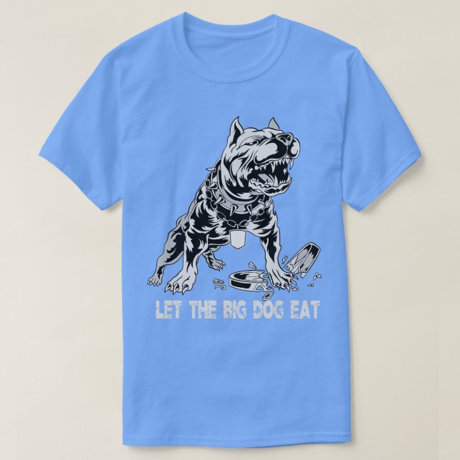 Camiseta Deixe os Cachorros Comerem Giro de Construção de A (Frente do Design)