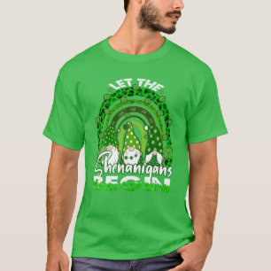 Camiseta Deixe Os Shenanigans Começar A Rua Gnome Rainbow P