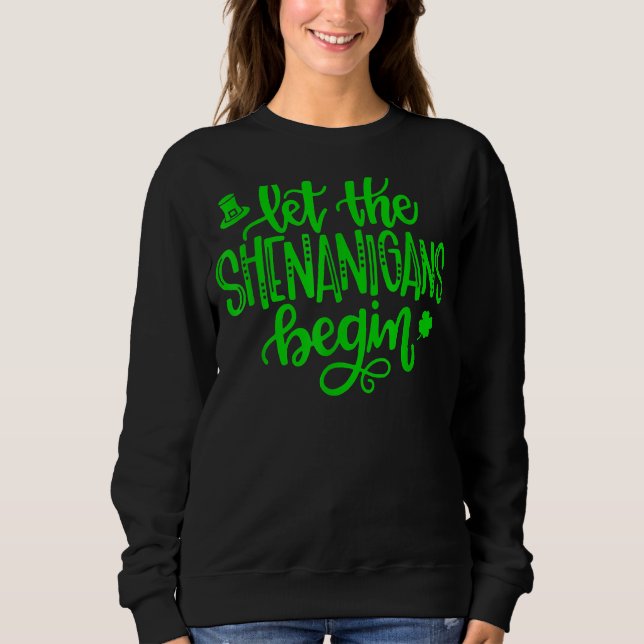 Camiseta Deixe Os Shenanigans Começarem O Dia de São Patríc (Frente)