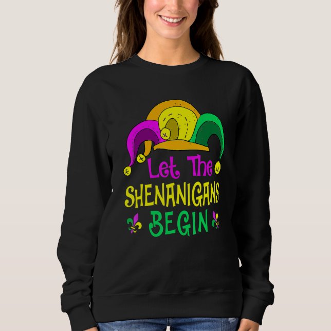 Camiseta Deixe Os Shenanigans ComeçarMardi Gras Parade Fest (Frente)