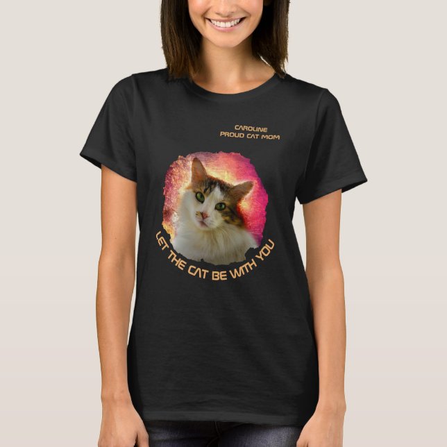 Camiseta Deixe Que O Gato Esteja Com Você Engraçado, Person (Frente)