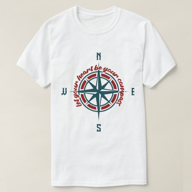 Camiseta Deixe Seu Coração Ser Seu Compasso (Frente do Design)