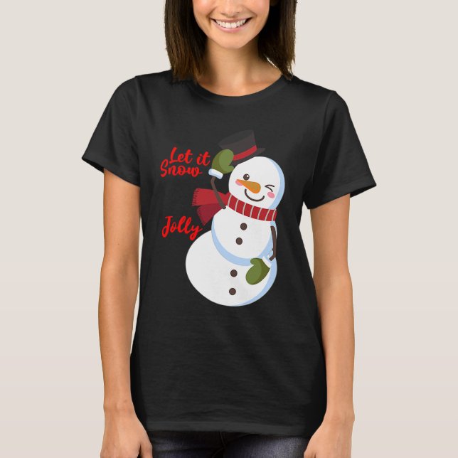 Camiseta Deixe Snow Jolly Snowman (Frente)
