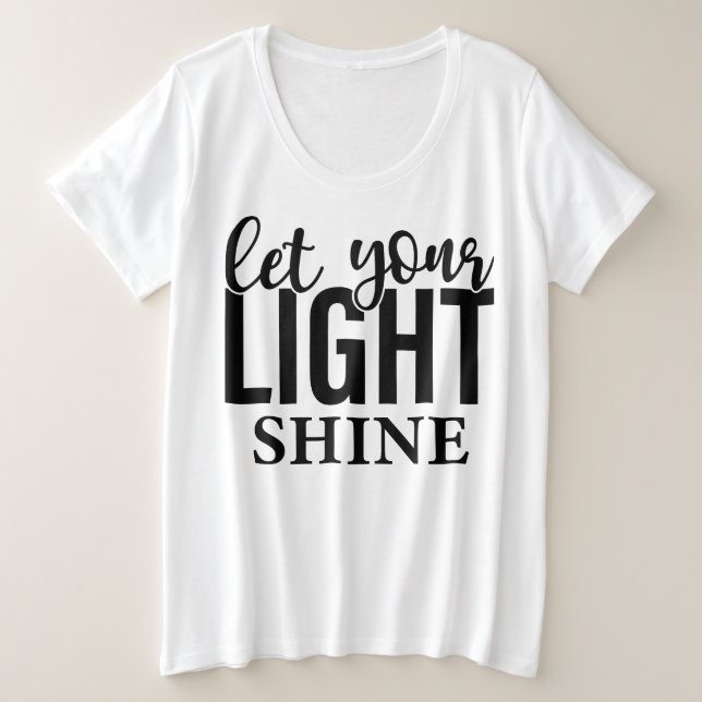 Camiseta Deixe Sua Luz Brilhar (Frente do Design)
