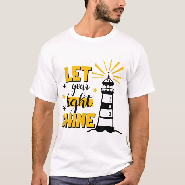 Camiseta Deixe Sua Luz Brilhar A Fé Cristã Jesus Deus Soar (Frente)