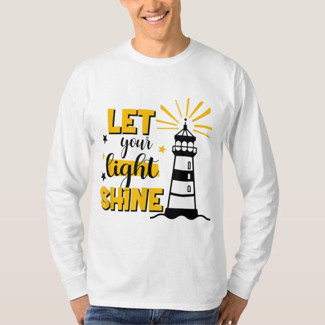 Camiseta Deixe Sua Luz Brilhar A Fé Cristã Jesus Deus Soar (Frente)
