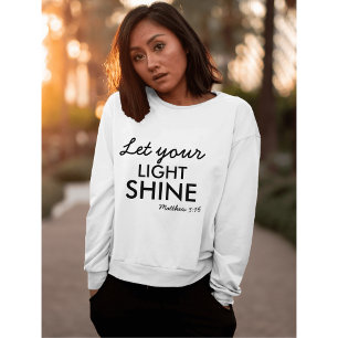 Camiseta Deixe sua luz brilhar, Bíblia cristã personalizada