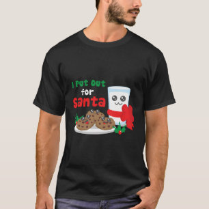 Camiseta Deixei Para O Pai Natal Cookie Leite Feio Natal
