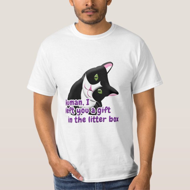 Camiseta Deixei-te um Gato-presente (Frente)