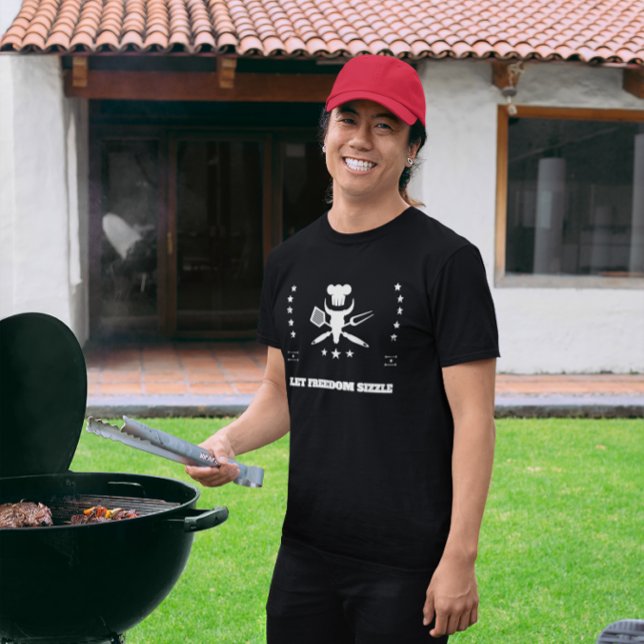 Camiseta Deixem a liberdade transformar-se em CHURRASCO Pat (Criador carregado)