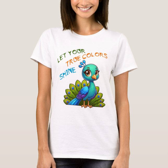 Camiseta Deixem as vossas verdadeiras cores brilharem a art (Frente)