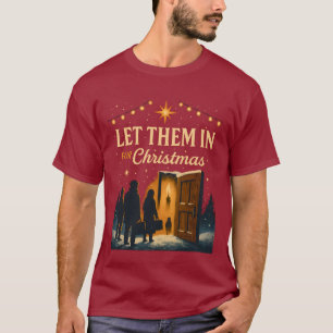 Camiseta Deixem Eles Entrar para o Design de Natal