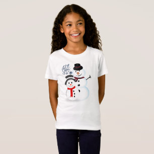 Camiseta Deixem-na Neve, Bonitas Neves, Meninas de Natal