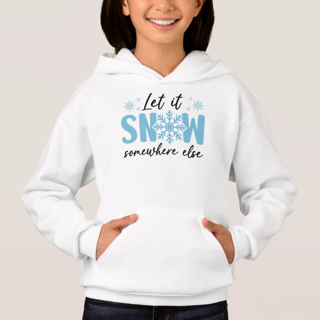 Camiseta Deixem-Na Neve Em Outro Lugar - Design De Inverno  (Frente)