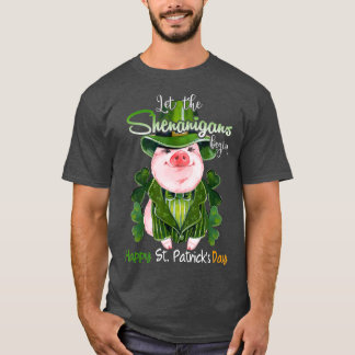 Camiseta Deixem Os Shenanigans Começar Ruas De Porcos Engra