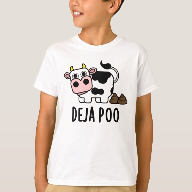 Camiseta Deja Poo Funny Cow Poop Pun (Frente)