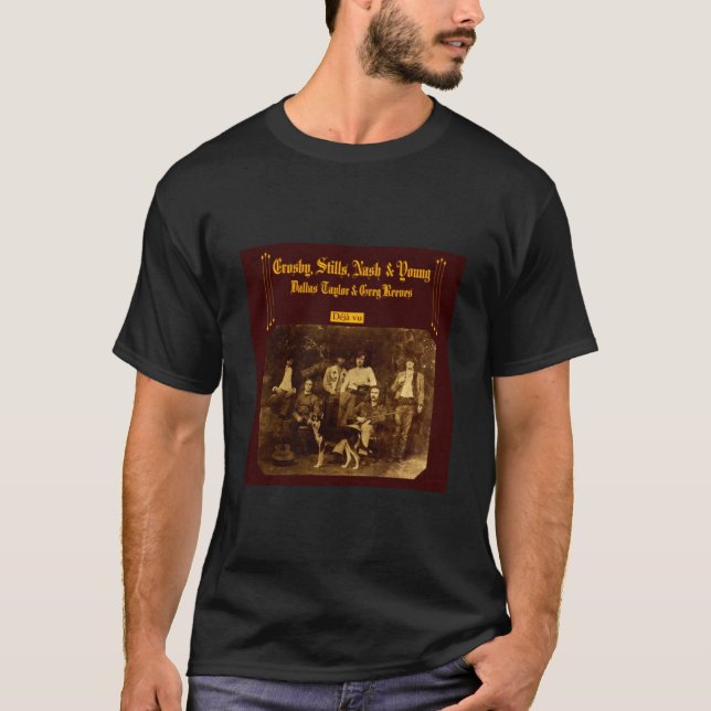 Camiseta Déjà Vu - Crosby Stills Nash Young Classic (Frente)
