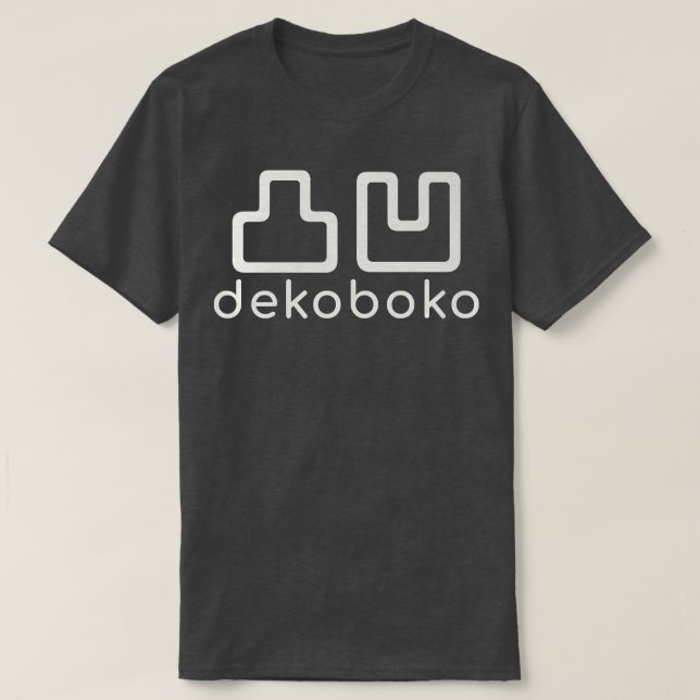 Camiseta Dekoboko Japonês para desevenroughs, Kanji, Japão (Frente do Design)