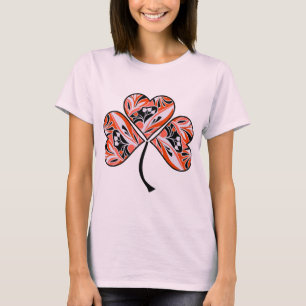 Camiseta Dekoratives Kleeblatt aus Herzen