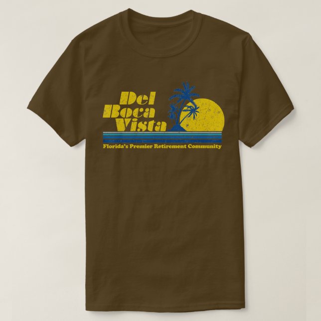Camiseta Del Boca Funny Novelty Design Vista Retirement Com (Frente do Design)