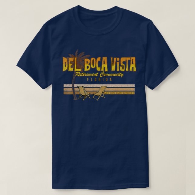 Camiseta Del Boca Vista Retirement Florida Summer (Frente do Design)