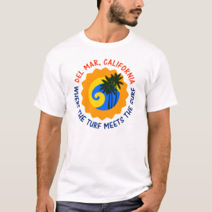 Camiseta Del Mar, Califórnia onde o relvado encontra o sur