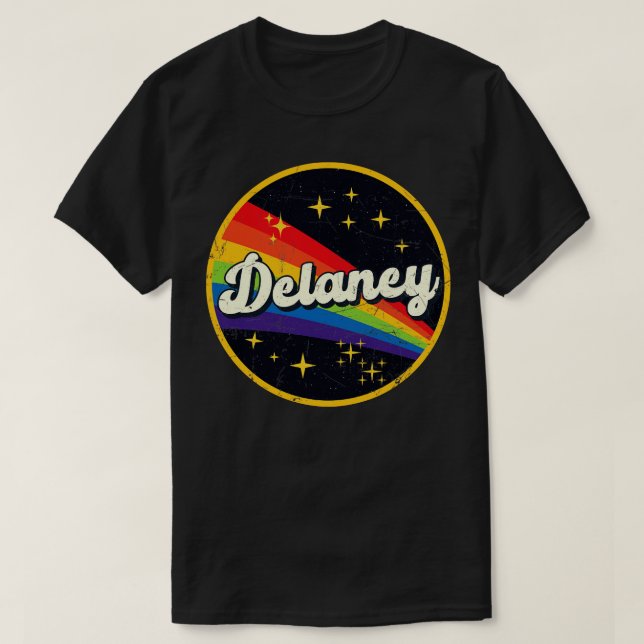 Camiseta Delaney Rainbow In Space Vintage GrungeStyle (Frente do Design)