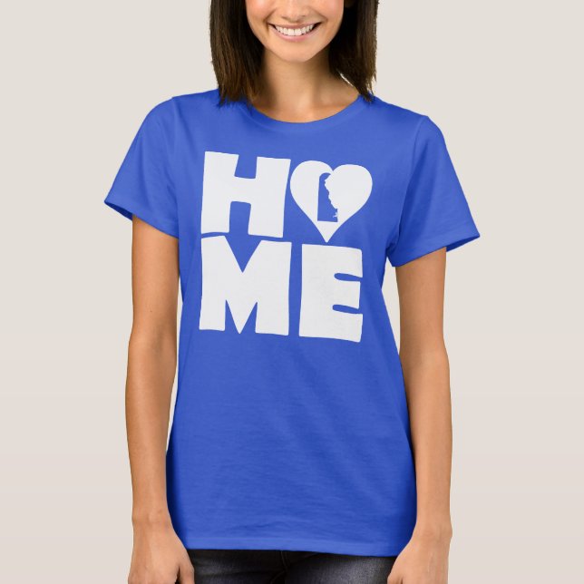 Camiseta Delaware Home Heart State (Frente)