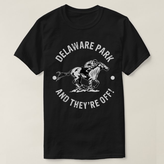 Camiseta Delaware Park Racetrack Horse Racing Fan Equestria (Frente do Design)