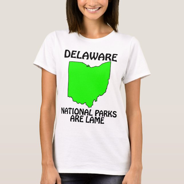 Camiseta Delaware - Parques Nacionais São Chatos (Frente)