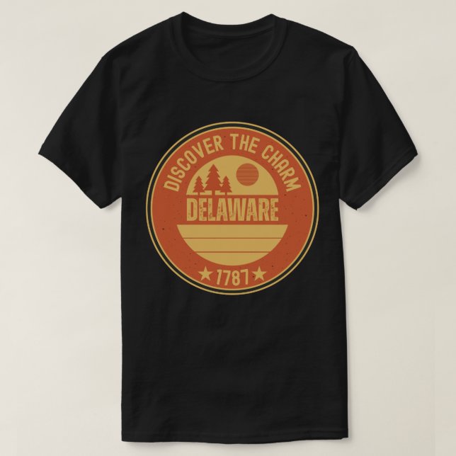 Camiseta Delaware Primeiro Estado - Raízes do Estado DE (Frente do Design)