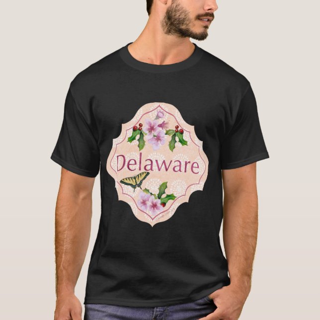 Camiseta Delaware State DE Graphic for water bottle (Frente)