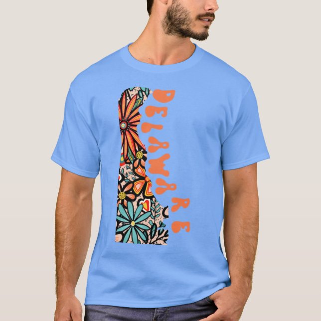 Camiseta Delaware State Design Artist Designed Illustration (Frente)