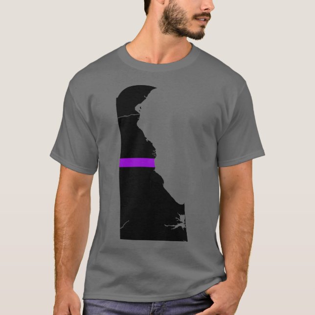 Camiseta Delaware Thin Purple Line (Frente)